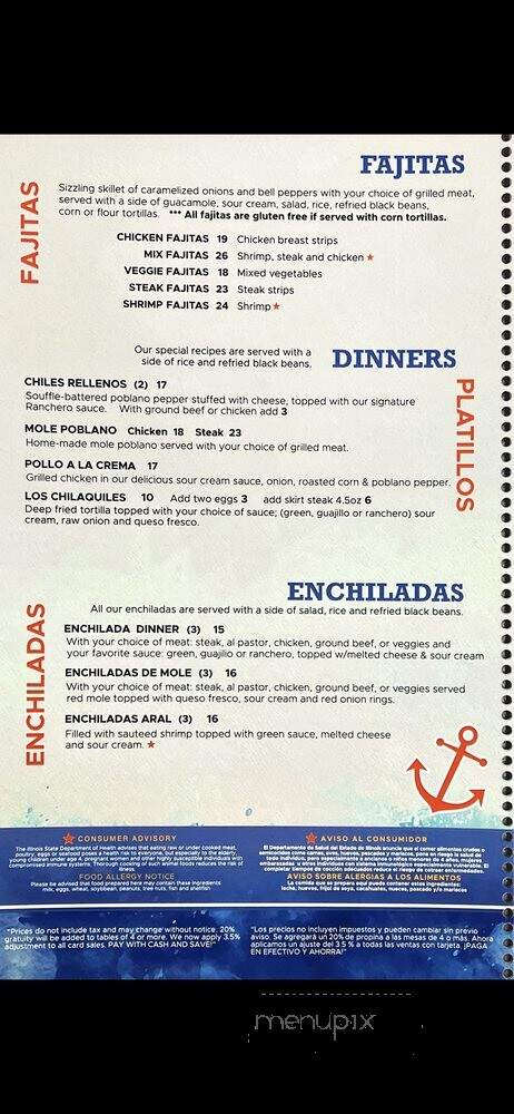 Aral Mexican Restaurant - Dundee Township, IL menu_pic