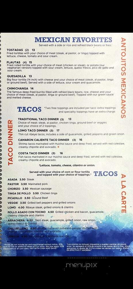 Aral Mexican Restaurant - Dundee Township, IL menu_pic
