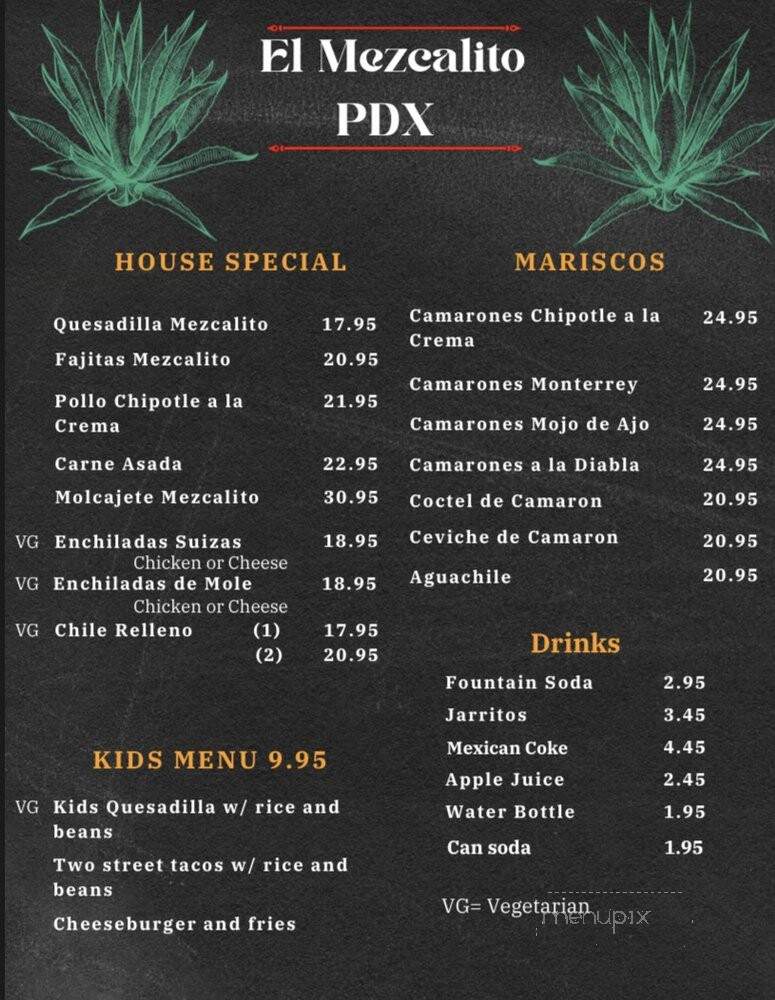 El Mezcalito Portland - Portland, OR menu_pic