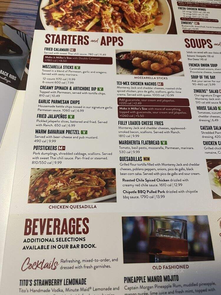 Miller's Ale House - Snellville, GA menu_pic
