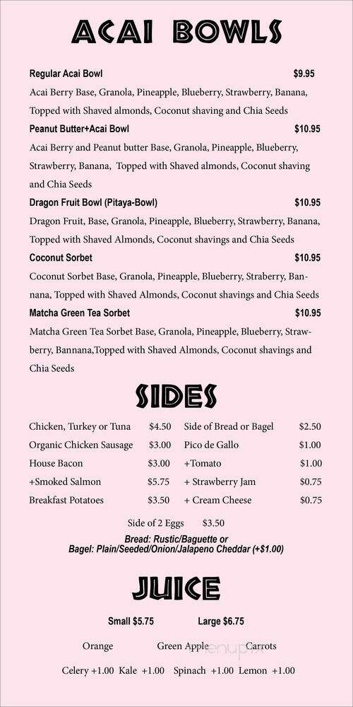6 Avenue Caffe - Los Angeles, CA menu_pic