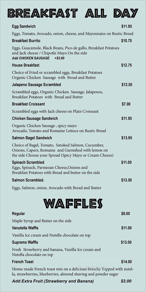6 Avenue Caffe - Los Angeles, CA menu_pic