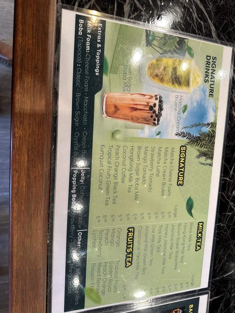 Pu'er Taiwan Tea & Coffee - Richardson, TX menu_pic