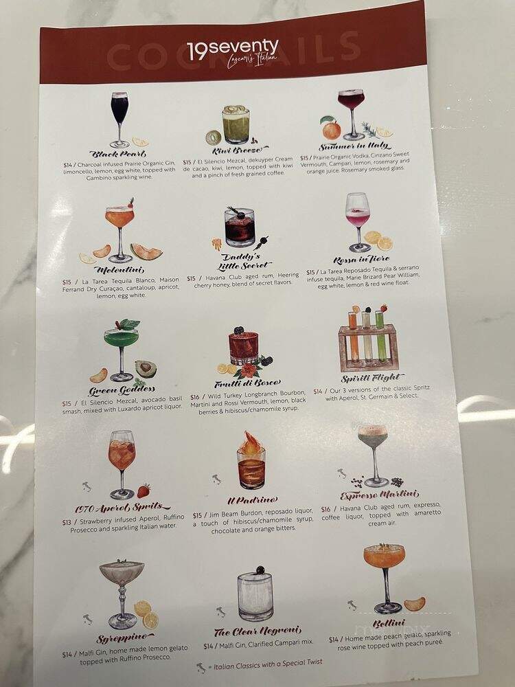 19Seventy - Whittier, CA menu_pic