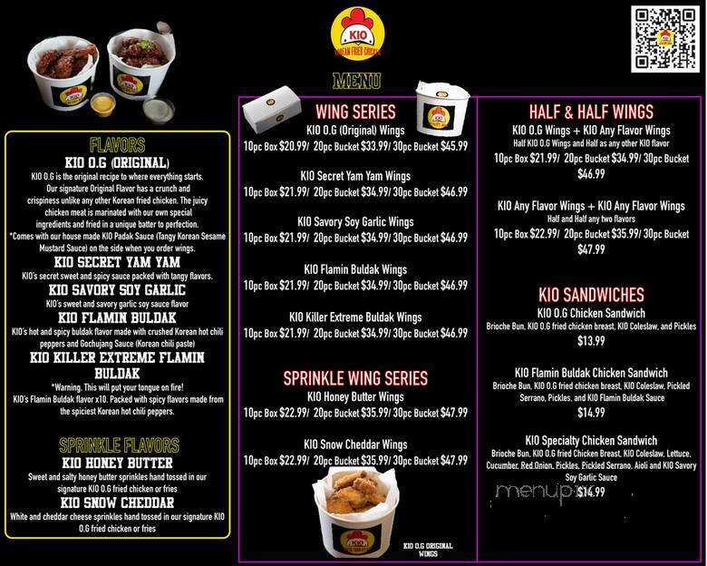 Kio Korean Fried Chicken - Las Vegas, NV menu_pic