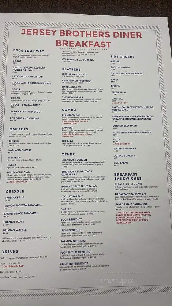 Jersey Brothers Diner - Palm Bay, FL menu_pic