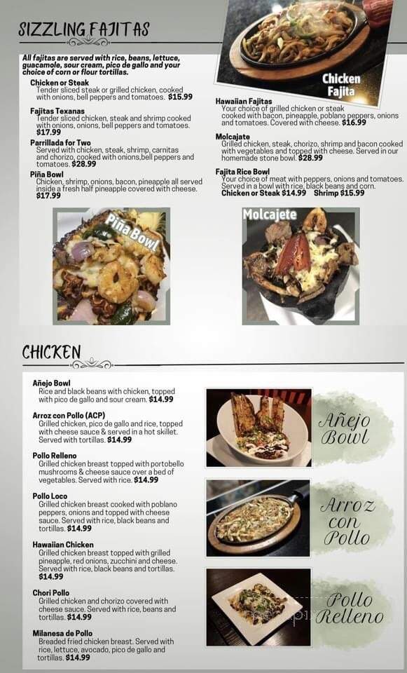 Anejo Mexican Restaurant & Cantina - Warren, OH menu_pic