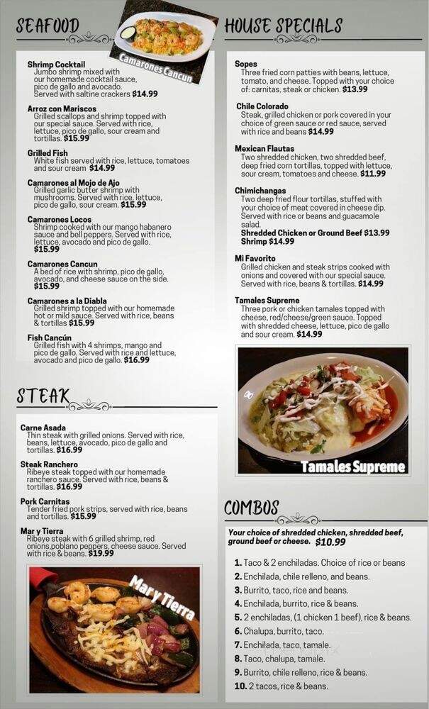 Anejo Mexican Restaurant & Cantina - Warren, OH menu_pic