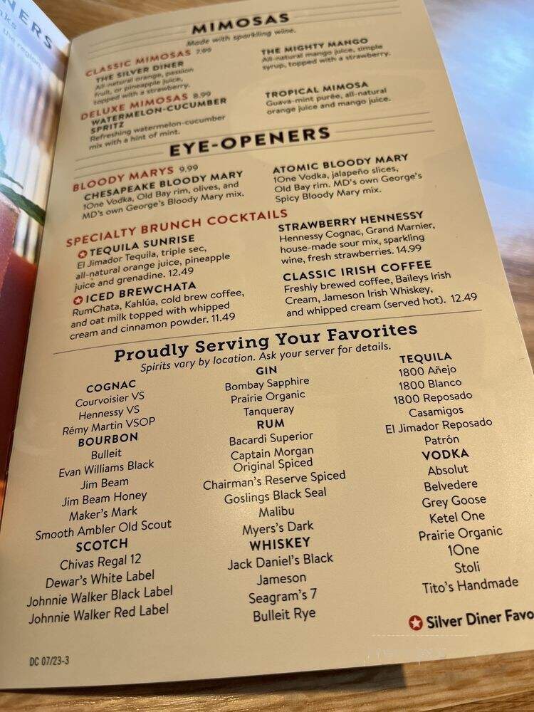 Silver Diner - National Harbor, MD menu_pic