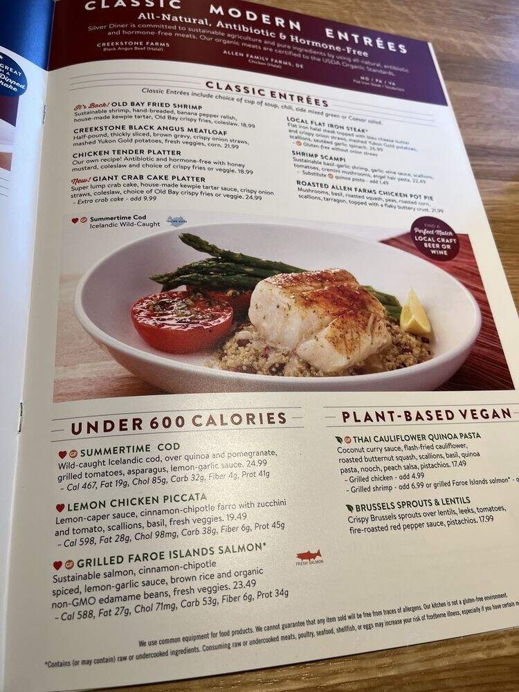 Silver Diner - National Harbor, MD menu_pic