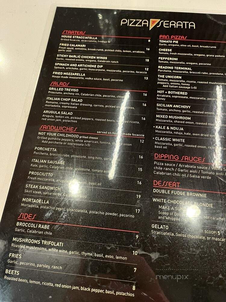 Pizza Serata - Washington, DC menu_pic