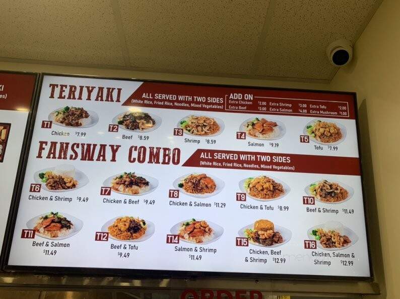 Fansway Teriyaki & Sushi - New York, NY menu_pic