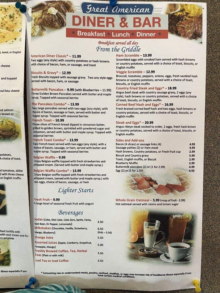 Great American Diner & Bar - Issaquah, WA menu_pic