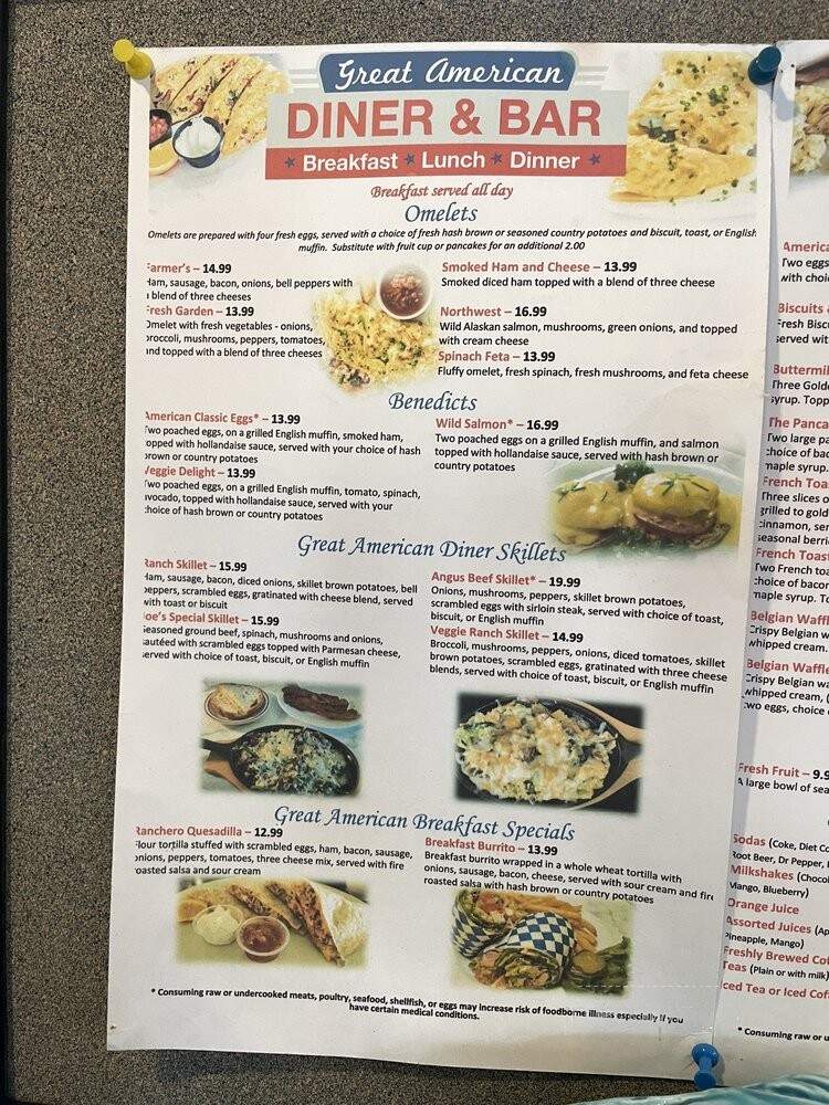 Great American Diner & Bar - Issaquah, WA menu_pic