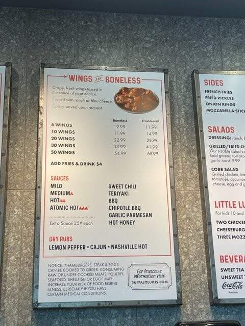 Buffalo Luke's - Kennesaw, GA menu_pic