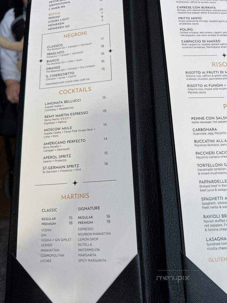 Bellucci Italia - Montreal, QC menu_pic