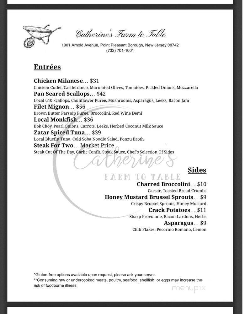 Cathrine's Farm to Table - Point Pleasant, NJ menu_pic