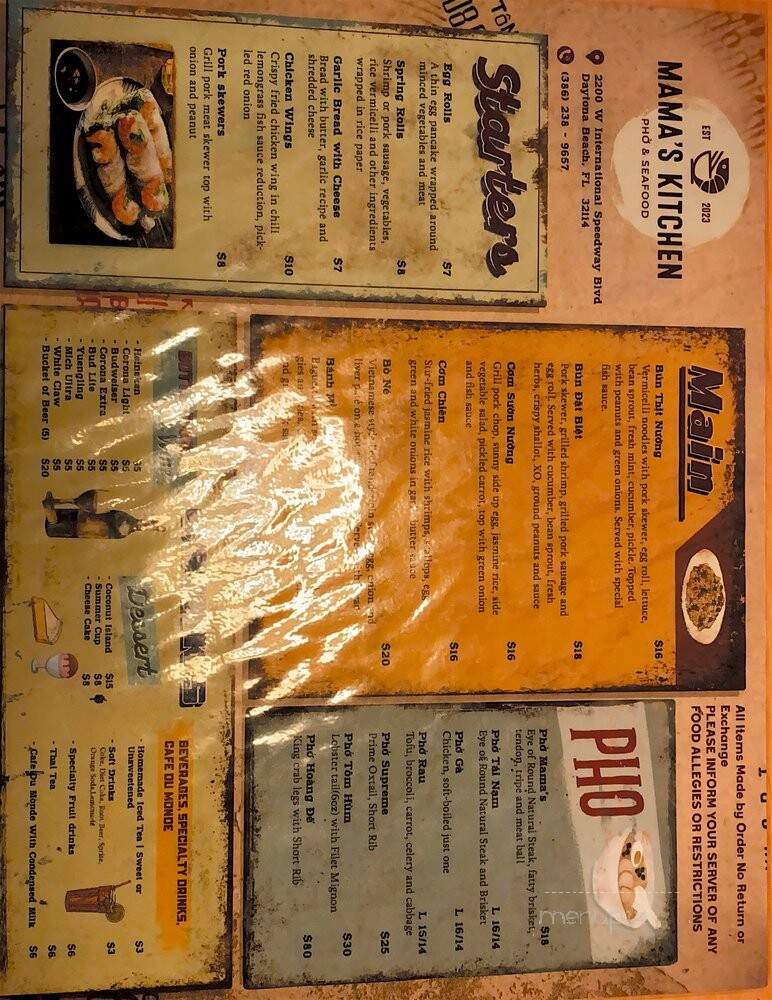 Mama's Kitchen - Daytona Beach, FL menu_pic