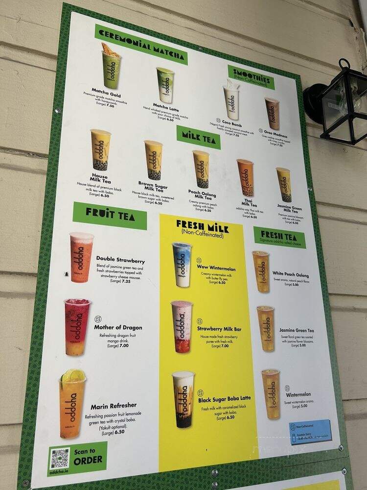 Oddcha - San Rafael, CA menu_pic