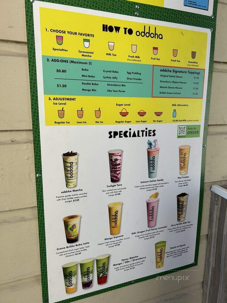 Oddcha - San Rafael, CA menu_pic