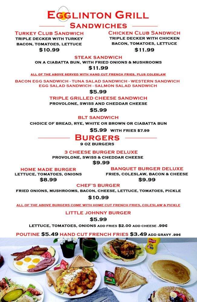 Egglinton Grill - Toronto, ON menu_pic