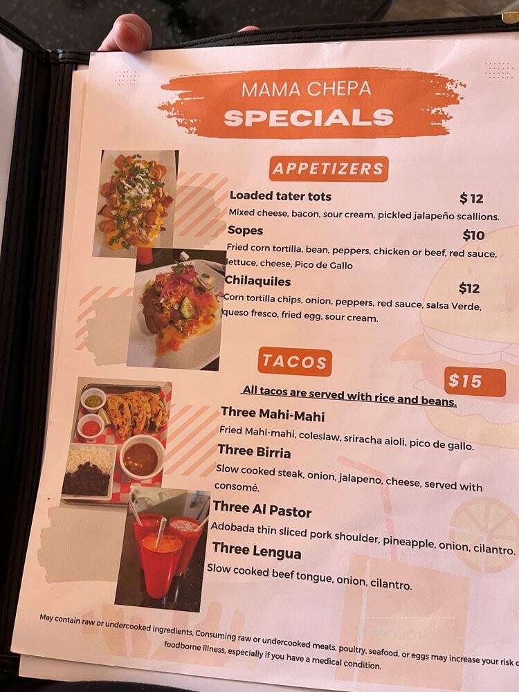 Mama Chepa - Washington, DC menu_pic