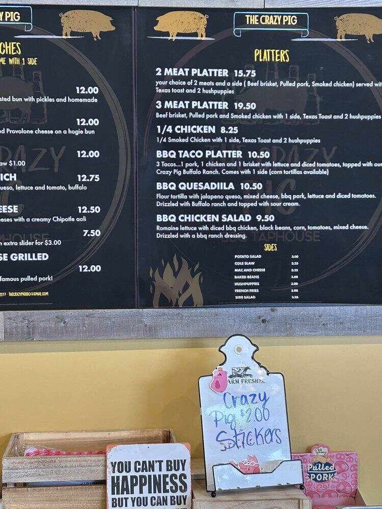 The Crazy Pig - Elkin, NC menu_pic