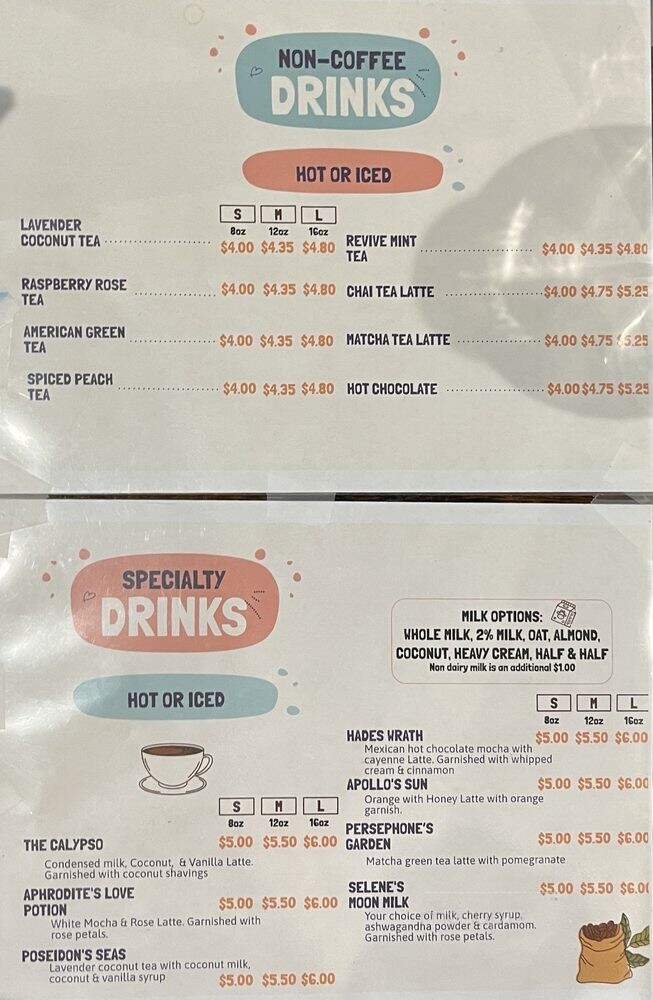 Calypso Coffee Bar - Apopka, FL menu_pic