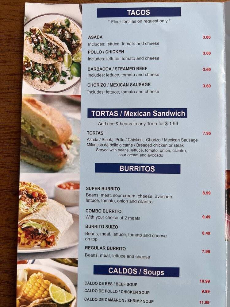 Taco Palate - Chicago, IL menu_pic