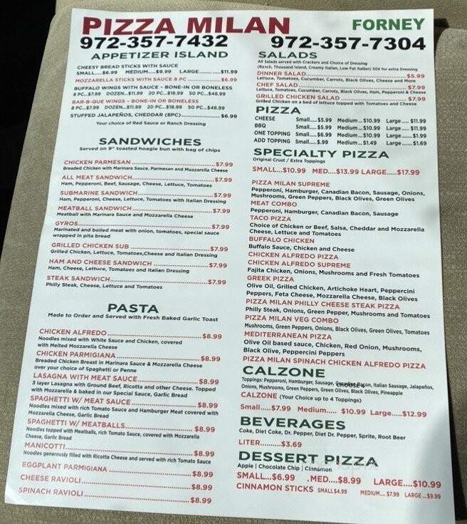 Pizza Milan - Forney, TX