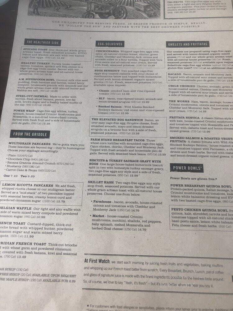 First Watch - Gulf Breeze, FL menu_pic