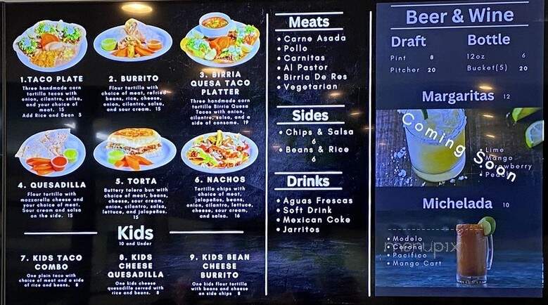 Taqueria El Guero - Pismo Beach, CA menu_pic