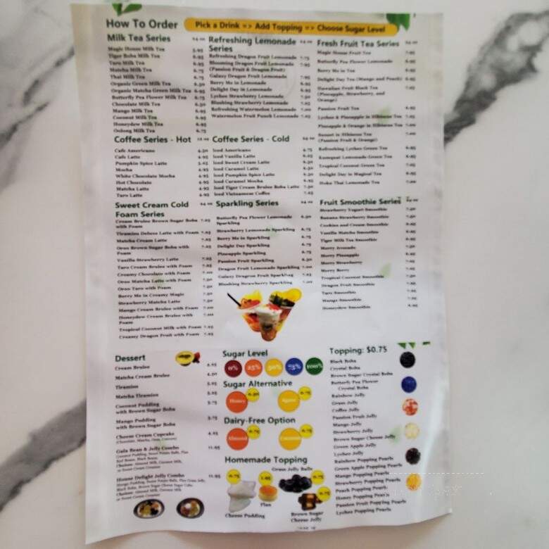 Magic Tea & Coffee - Dunedin, FL menu_pic