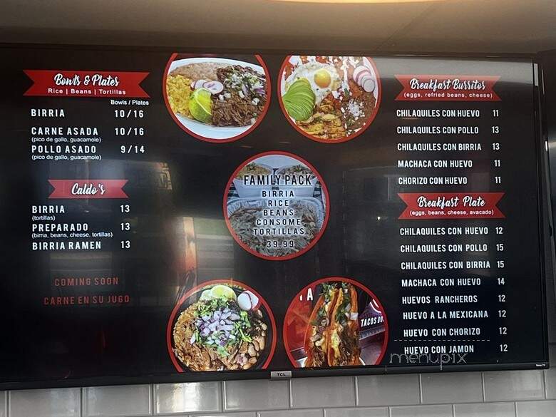 Birria El Tapatio - Santa Ana, CA menu_pic