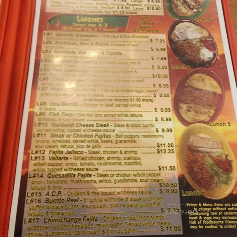 El Charro Mexican Grill - Young Harris, GA menu_pic