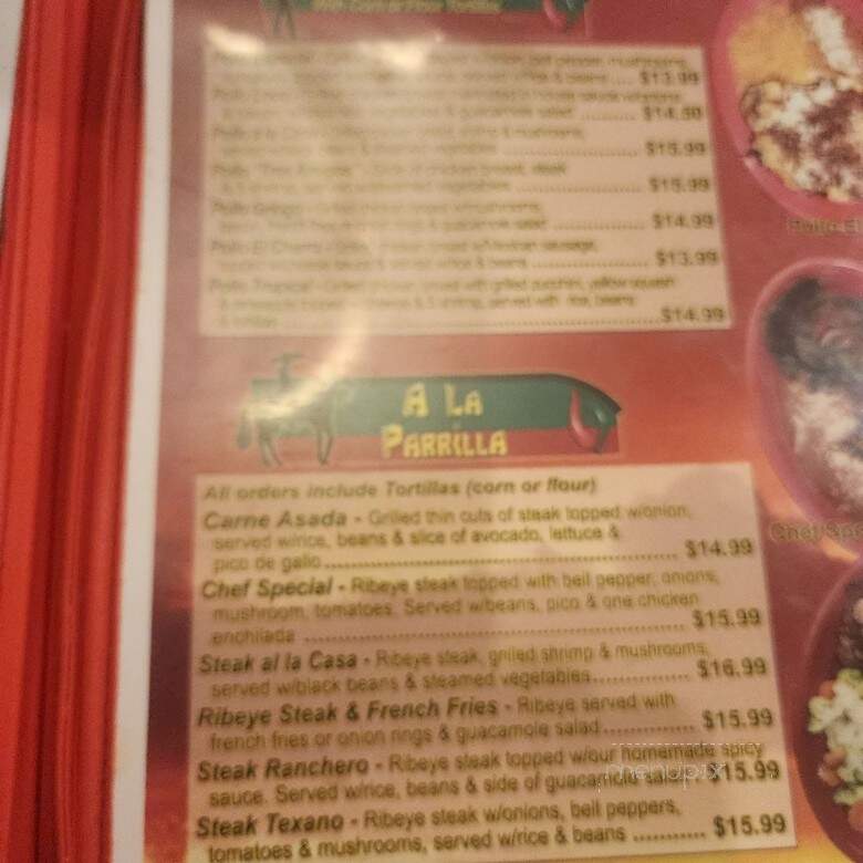 El Charro Mexican Grill - Young Harris, GA menu_pic
