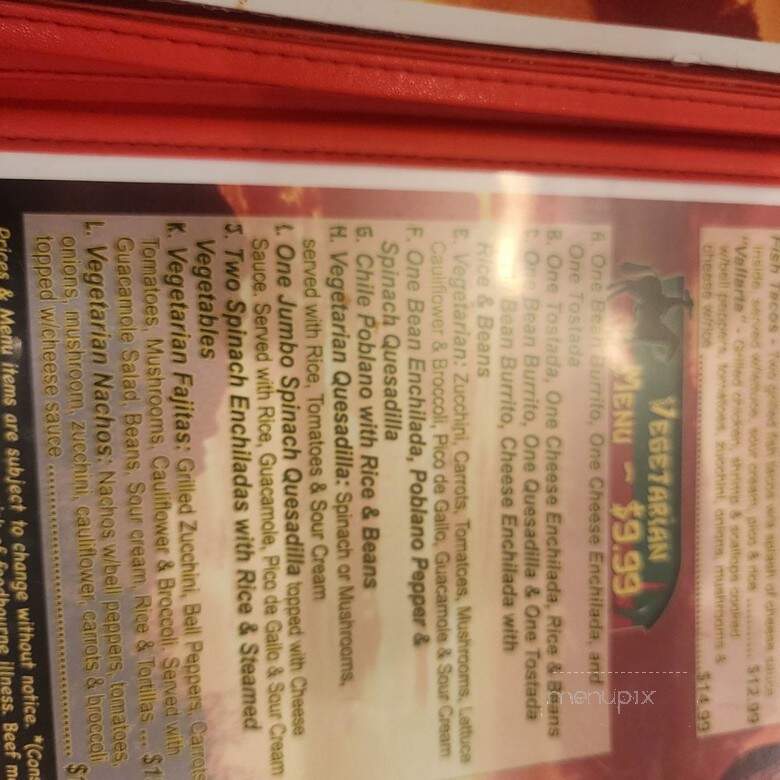 El Charro Mexican Grill - Young Harris, GA menu_pic