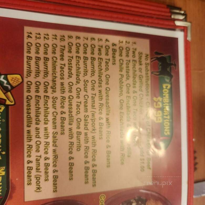 El Charro Mexican Grill - Young Harris, GA menu_pic