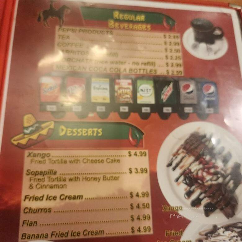 El Charro Mexican Grill - Young Harris, GA menu_pic
