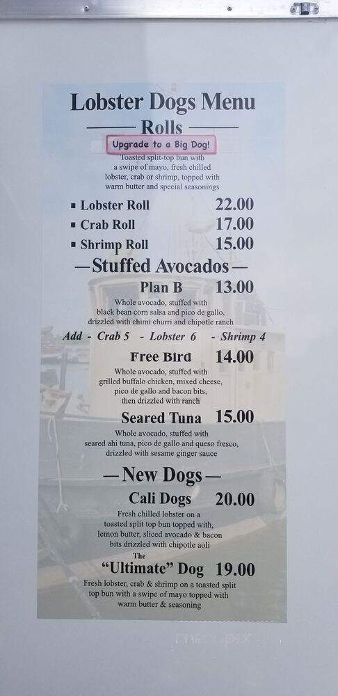Lobster Dogs - Portland, OR menu_pic
