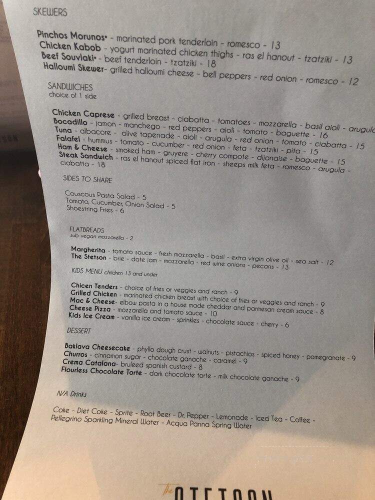 The Stetson Social - Peoria, AZ menu_pic