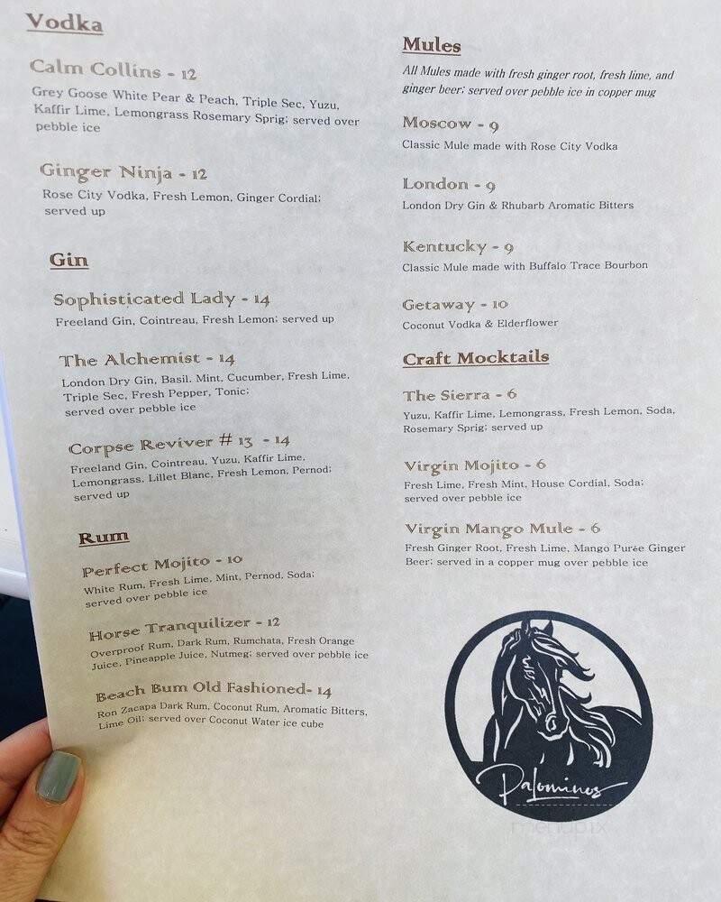 Palominos - Salem, OR menu_pic
