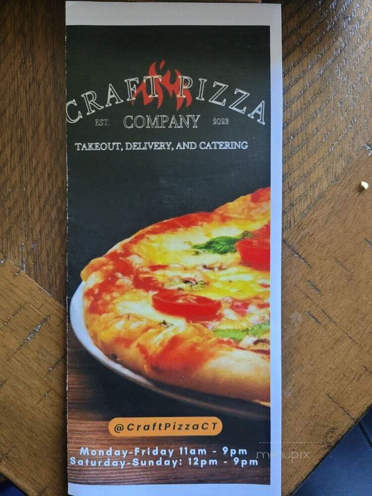 Craft Pizza Company - Vernon, CT menu_pic