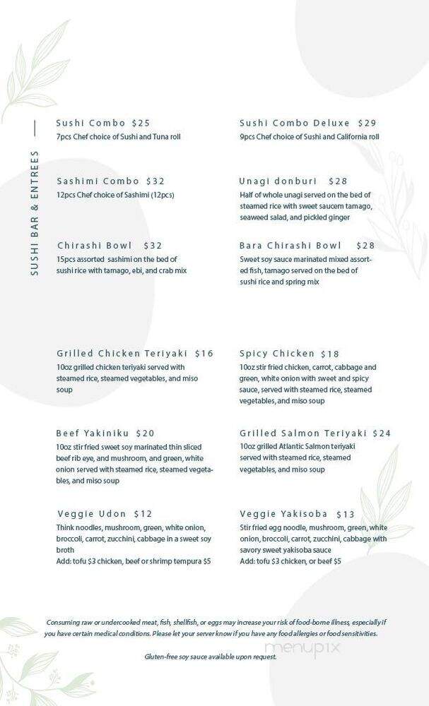 Arigato Sushi - Seattle, WA menu_pic