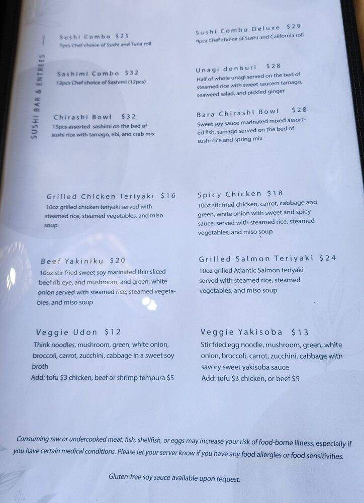 Arigato Sushi - Seattle, WA menu_pic