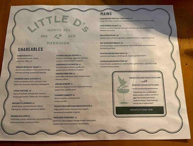 Little D's - Asheville, NC menu_pic