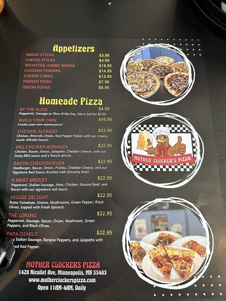 Mother Clucker's Pizza - Minneapolis, MN menu_pic