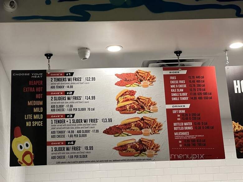 Dave's Hot Chicken - Boston, MA menu_pic