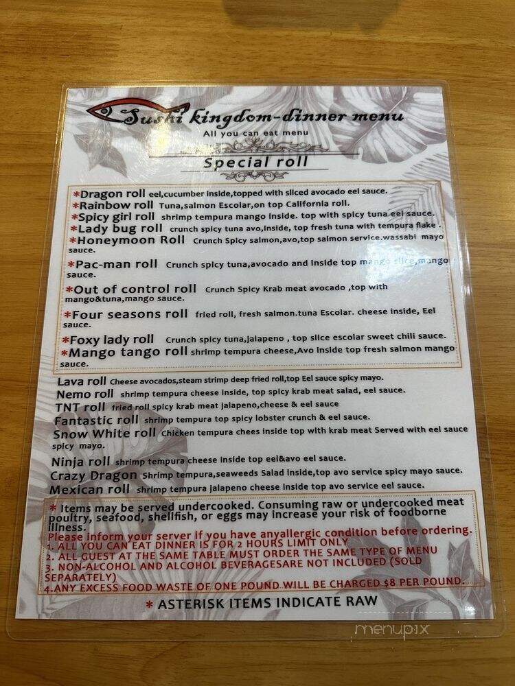 Sushi Kingdom - Nashville, TN menu_pic