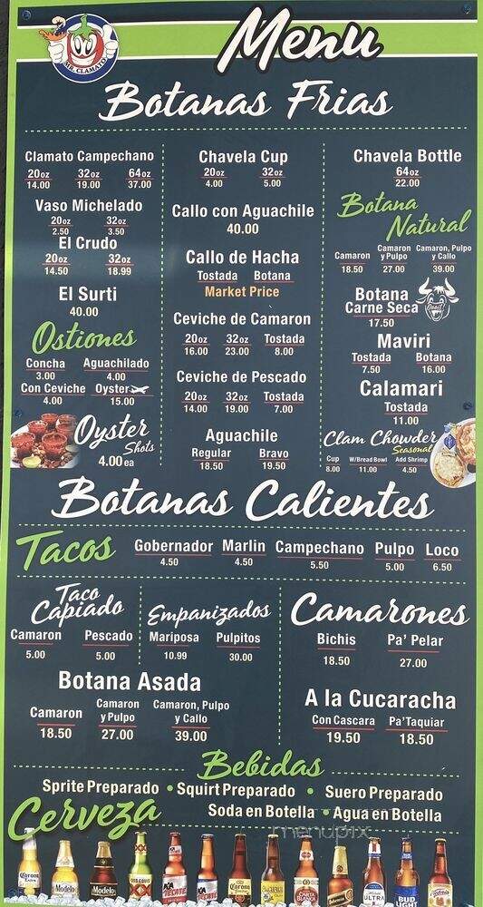 Mr Clamato - Coachella, CA menu_pic